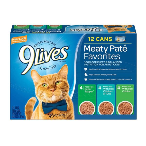 9Lives Paté Favorites Wet Cat Food Variety Pack
