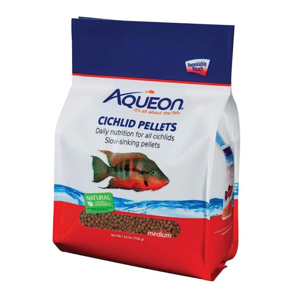 Aqueon Cichlid Slow Sinking Fish Food Pellets