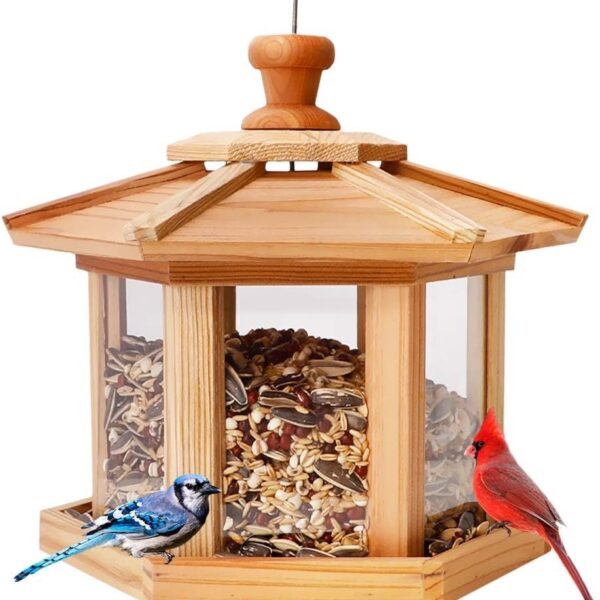 Solution4Patio Hexagon Shaped Gazebo Bird Feeder