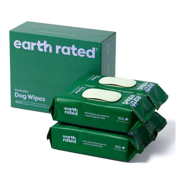 Earth Rated Dog Wipes, Thick Plant Based Grooming Wipes