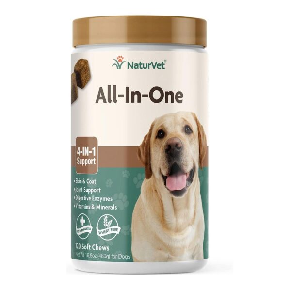 NaturVet All-in-One Dog Supplement - for Joint Support, Digestion & Skin