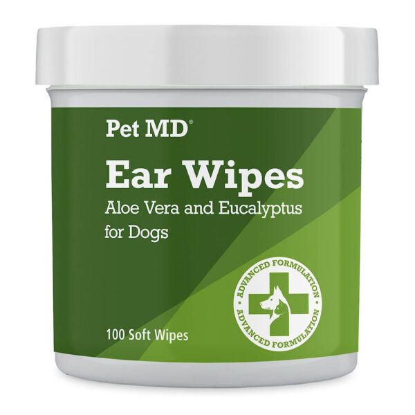 Pet MD - Dog Ear Cleaner Wipes - Otic Cleanser for Dogs