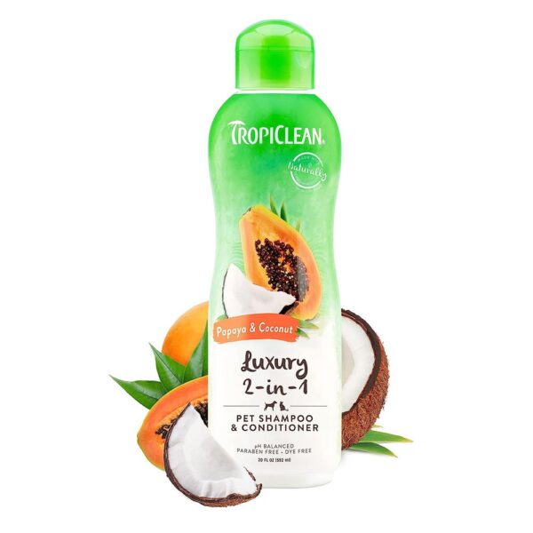 TropiClean 2-in-1 Papaya & Coconut Dog Shampoo and Conditioner
